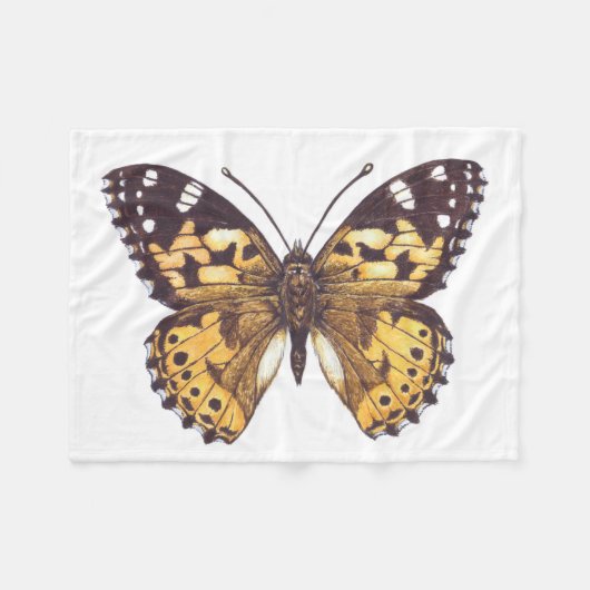 Gemäldeschmetterling Fleecedecke (Vorderseite (Horizontal))