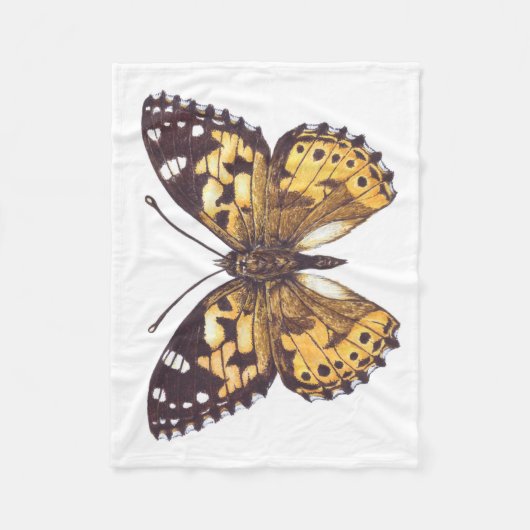 Gemäldeschmetterling Fleecedecke (Vorderseite)