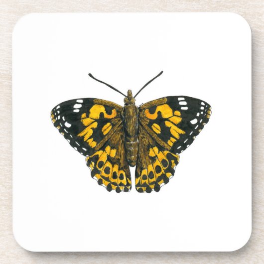 Gemäldeschmetterling Getränkeuntersetzer (Vorderseite)