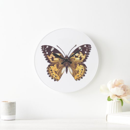 Gemäldeschmetterling Große Wanduhr (Zuhause)