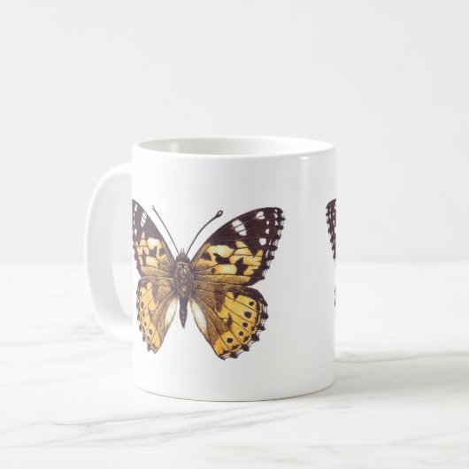 Gemäldeschmetterling Kaffeetasse (Vorderseite Links)