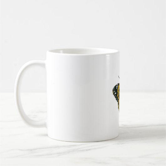 Gemäldeschmetterling Kaffeetasse (Links)