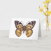 Gemäldeschmetterling Karte (Gelbe Blume)