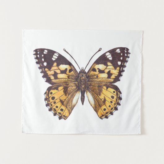 Gemäldeschmetterling Wandteppich (Vorderseite (Horizontal))