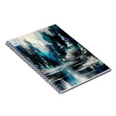 Gemäldete City Winter Szene 1006 Notizblock (Rechte Seite)