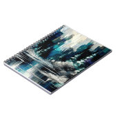 Gemäldete City Winter Szene 1006 Notizblock (Linke Seite)