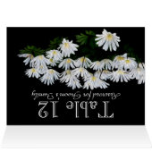 Gemäldete Daisies Hochzeitssemble-Tischnummer (Innenansicht Horizontal (Oben))