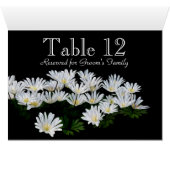 Gemäldete Daisies Hochzeitssemble-Tischnummer (Innenansicht Horizontal (Unten))