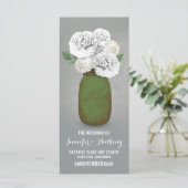 Gemäldete Glaskeramik Weiße Blume Hochzeitsprogram Programm (Stehend Vorderseite)