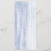 Gemäldete Grünpflanzen Hochzeitsmenüs Dusty Blue Menükarte (Rückseite)