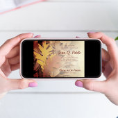 Gemäldete Herbstlaub feiern Lebensdenkmal Einladung