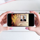 Gemäldete Herbstlaub feiern Lebensdenkmal Einladung