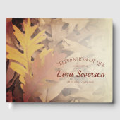 Gemäldete Herbstlaub feiern Lebensdenkmal Gästebuch (Vorderseite)