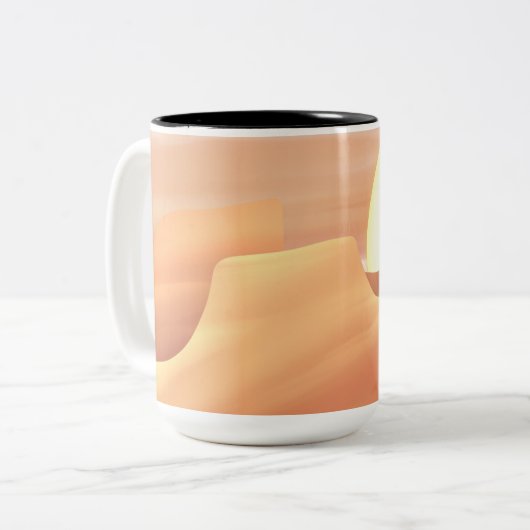 Gemäldete Himmel und Wüsten Zweifarbige Tasse (Vorderseite Links)