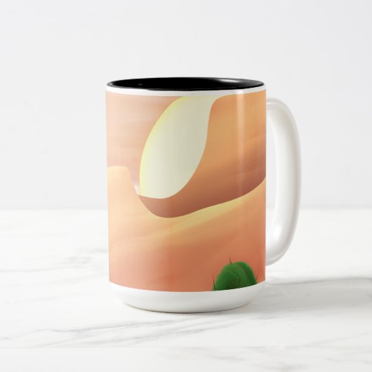 Gemäldete Himmel und Wüsten Zweifarbige Tasse (VorderseiteRechts)