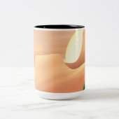 Gemäldete Himmel und Wüsten Zweifarbige Tasse (Mittel)