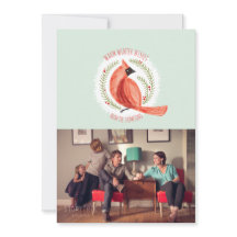 Gemäldete Kardinal Wreath 1-Foto-Urlaubskarte