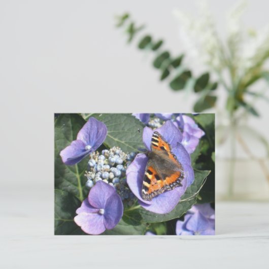 Gemäldete Lady Butterfly 1 Postkarte (Stehend Vorderseite)