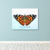 Gemäldete Lady Butterfly Aquarellmalerei Leinwanddruck (Insitu (Holzboden))