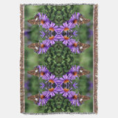 Gemäldete Lady Butterfly auf Aster-Blume Abstrakt Decke (Vorderseite Vertikal)