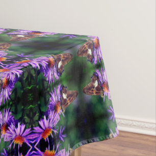 Gemäldete Lady Butterfly auf Aster-Blume Abstrakt Tischdecke