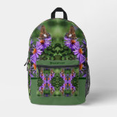 Gemäldete Lady Butterfly auf der Blume Personalisi Bedruckter Rucksack (Vorderseite)