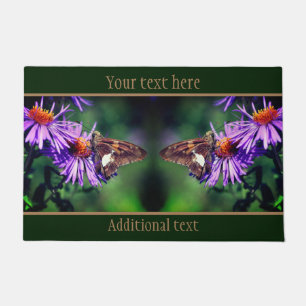 Gemäldete Lady Butterfly auf der Blume Personalisi Fußmatte