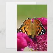 Gemäldete Lady Butterfly Briefpapier (Vorne/Hinten)