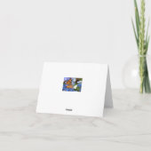 Gemäldete Lady Butterfly Grußkarte Dankeskarte (Rückseite)