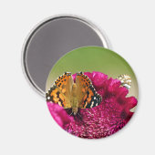 Gemäldete Lady Butterfly Magnet (Vorderseite/Rückseite)