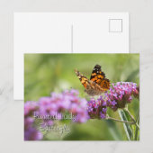 Gemäldete Lady Butterfly Postkarte (Vorne/Hinten)