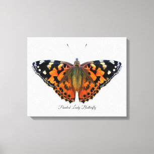 Gemäldete Lady Butterfly Wasserfarben Malerei Lein Leinwanddruck