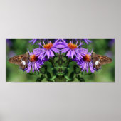 Gemäldete Lady Butterfly Wildblume Mirror Abstrakt Poster (Vorne)