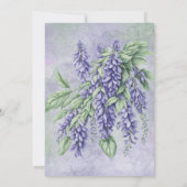 Gemäldete Lavender Wisteria Wedding Celebration Einladung (Rückseite)