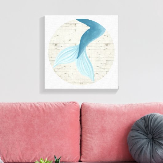 Gemäldete Meerjungensammlung Leinwanddruck (Insitu (Wohnzimmer))