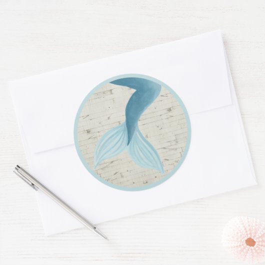 Gemäldete Meerjungensammlung Runder Aufkleber (Umschlag)