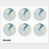 Gemäldete Meerjungensammlung Runder Aufkleber (Blatt)