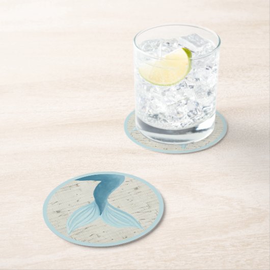 Gemäldete Meerjungensammlung Runder Pappuntersetzer (Vor Ort)