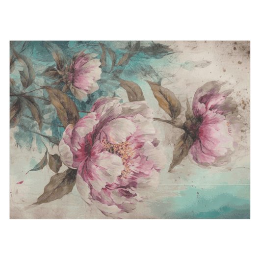 Gemäldete Peonies - Tischdecken (Vorderseite (Horizontal))