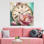 Gemäldete Peonies - ummantelte Canvas Leinwanddruck (Insitu (Wohnzimmer))