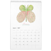 Gemäldete Schmetterlinge 2025 vertikaler Kalender (Mär 2027)