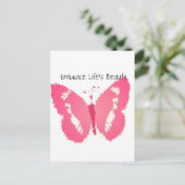 Gemäldete Schmetterlingshauty Postkarte (Stehend Vorderseite)