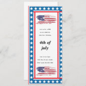 Gemäldete Unabhängigkeit 4. Juli Einladung (Vorne/Hinten)