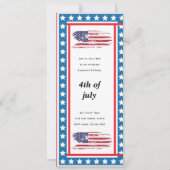Gemäldete Unabhängigkeit 4. Juli Einladung (Vorderseite)
