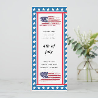 Gemäldete Unabhängigkeit 4. Juli Einladung