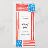 Gemäldete Unabhängigkeit 4. Juli Party Einladung (Vorderseite)