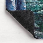 Gemäldete Waldbaumstämme Mousepad (Ecke)