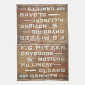 Gemäldete Wand Altes Ladenzeichen Geschirrtuch (Vertikal)