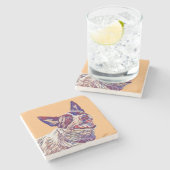 Gemäldeter Untersetzer australischer Rinder-Hunde (Seitenansicht)