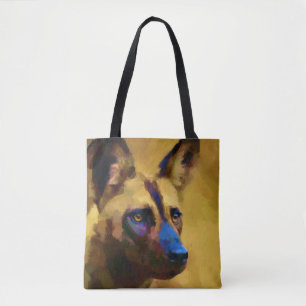 Gemäldeter Wolf Tasche